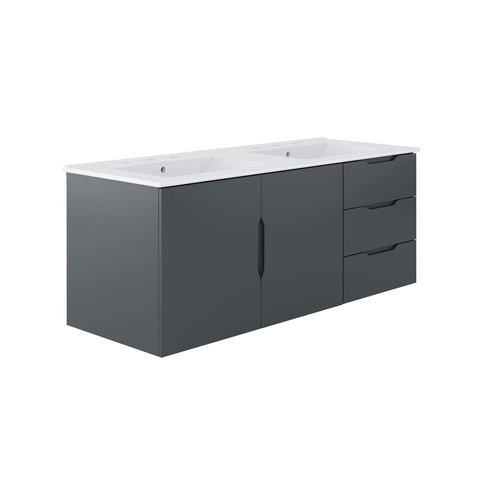 Modway EEI-5785 Vitality 48" Double Sink Bathroom Vanity
