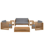 Modway EEI-5836 Carlsbad 6-Piece Teak Wood Outdoor Patio Set