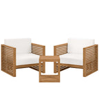 Modway EEI-5838 Carlsbad 3-Piece Teak Wood Outdoor Patio Set