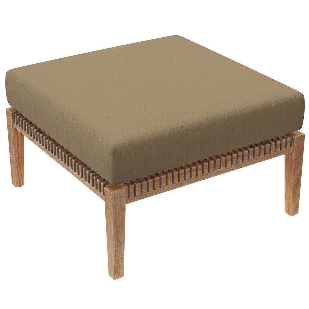 Modway EEI-5854 Clearwater Outdoor Patio Teak Wood Ottoman