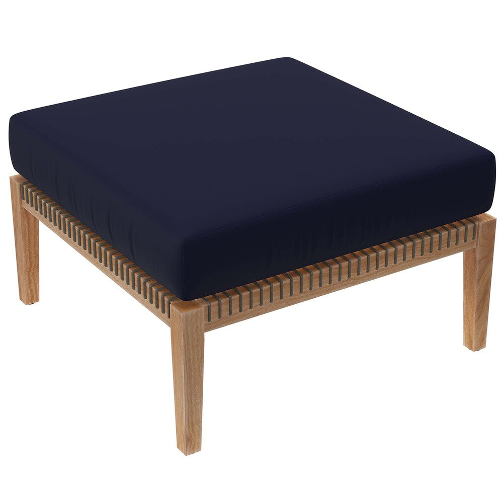 Modway EEI-5854 Clearwater Outdoor Patio Teak Wood Ottoman