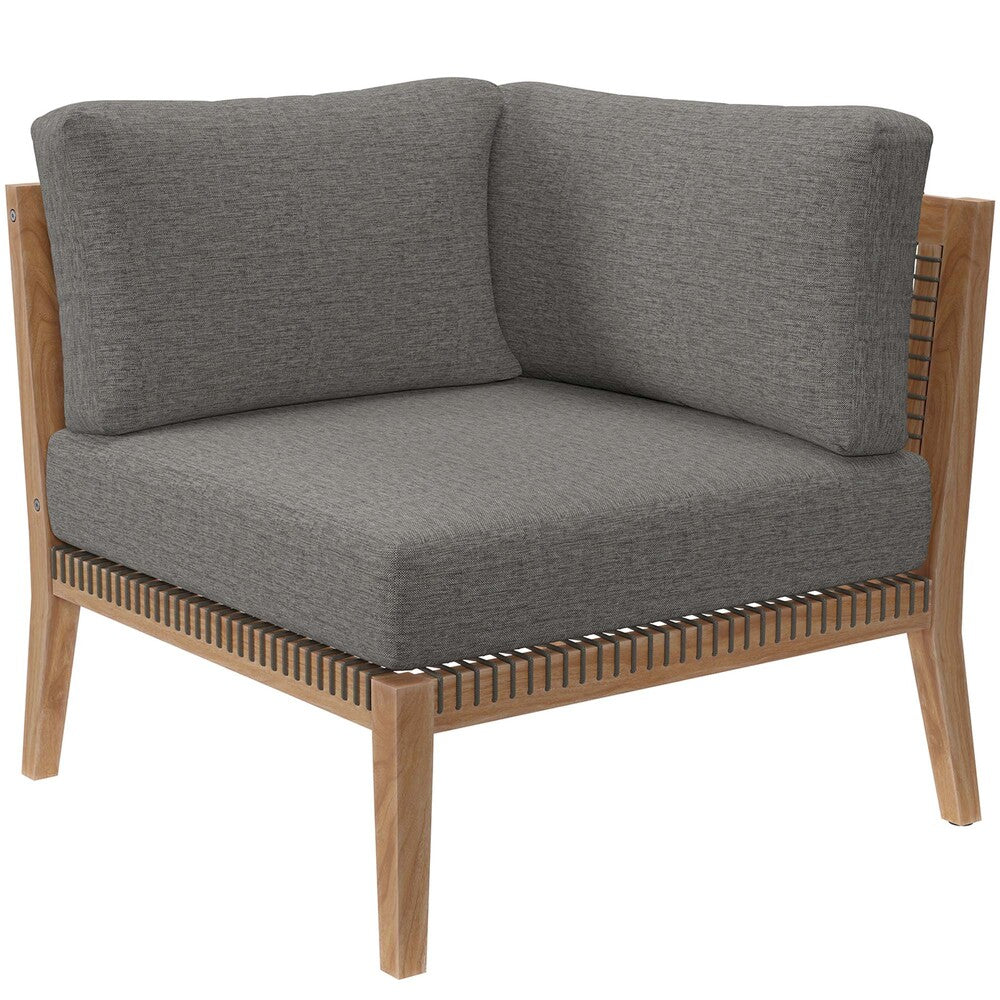 Modway EEI-5855 Clearwater Outdoor Patio Teak Wood Corner Chair