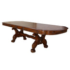 ACME 12150 Dresden Dining Table with Trestle Pedestal, Cherry Oak (1Set/2Ctn)