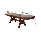 ACME 12150 Dresden Dining Table with Trestle Pedestal, Cherry Oak (1Set/2Ctn)