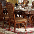ACME 12153 Dresden Side Chair (Set-2), Fabric & Cherry Oak