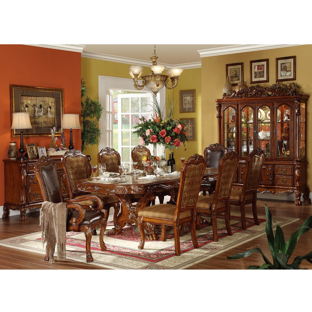 ACME 12154 Dresden Arm Chair (Set-2), PU & Cherry Oak