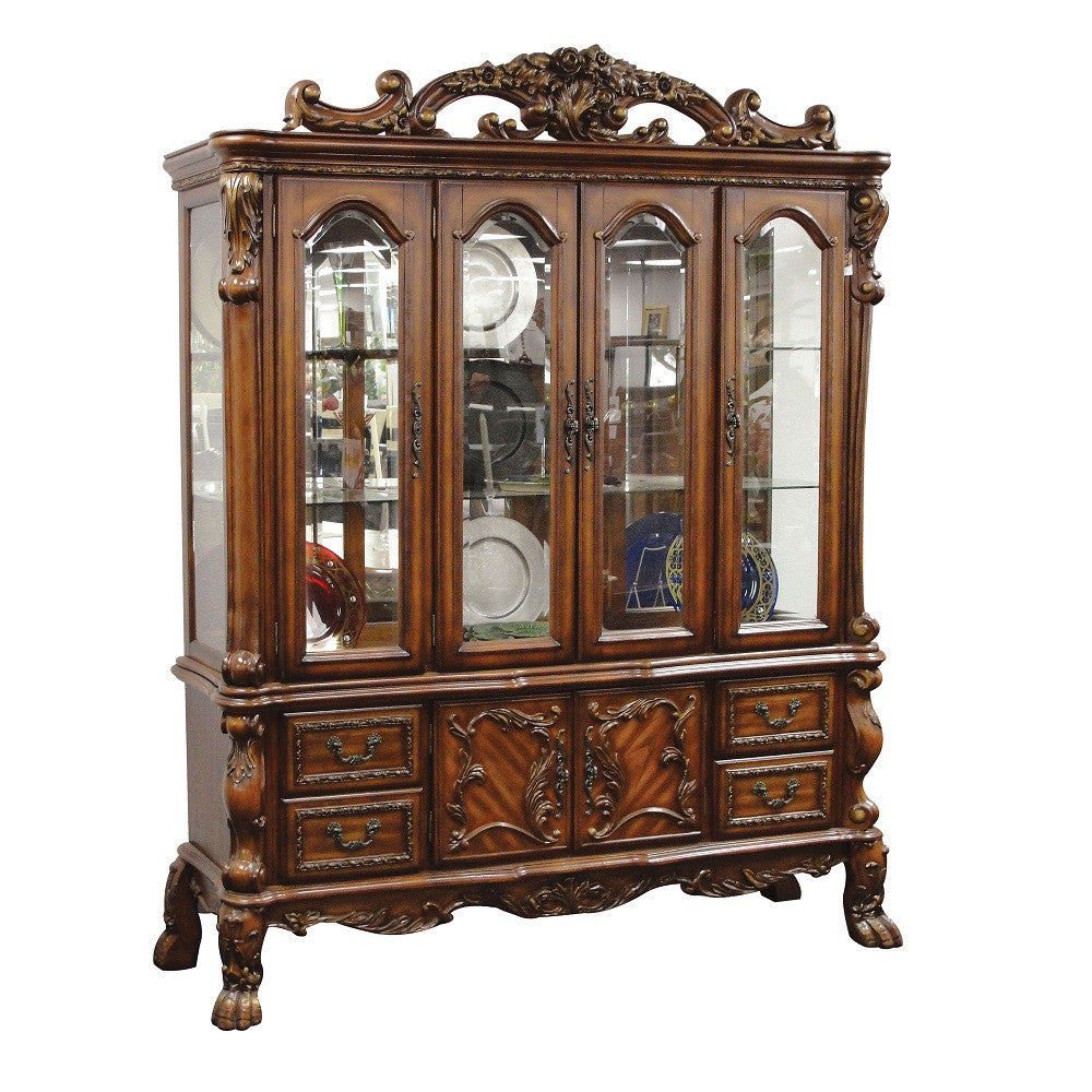 ACME 12155 Dresden Hutch & Buffet, Cherry Oak (1Set/2Ctn)