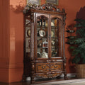 ACME 12158 Dresden Curio Cabinet, Cherry Oak (1Set/2Ctn)