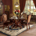ACME 12158 Dresden Curio Cabinet, Cherry Oak (1Set/2Ctn)