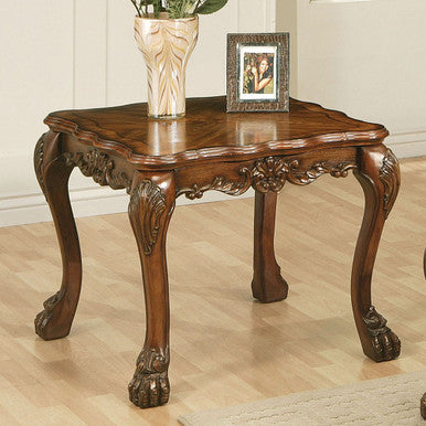ACME 12166 Dresden End Table, Cherry Oak