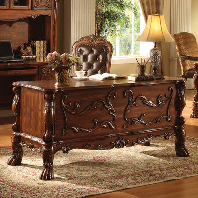 ACME 12169 Dresden Executive Desk, Cherry Oak