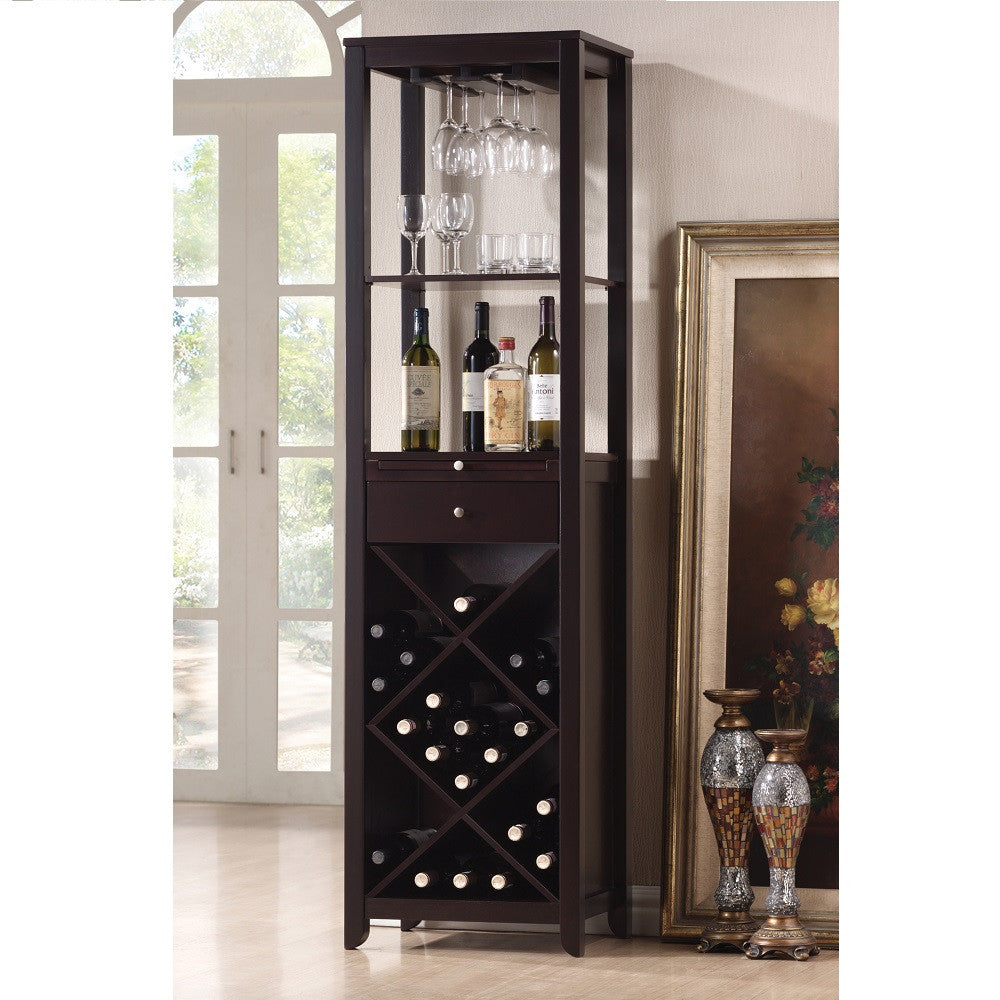 ACME 12244 Casey Wine Cabinet, Wenge