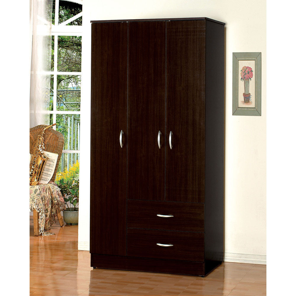 ACME 12248 Olean Wardrobe, Espresso (1Set/2Ctn)