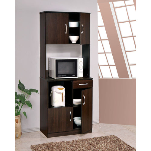 ACME 12258 Quintus Kitchen Cabinet, Espresso (1Set/2Ctn)
