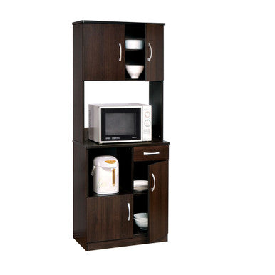 ACME 12258 Quintus Kitchen Cabinet, Espresso (1Set/2Ctn)