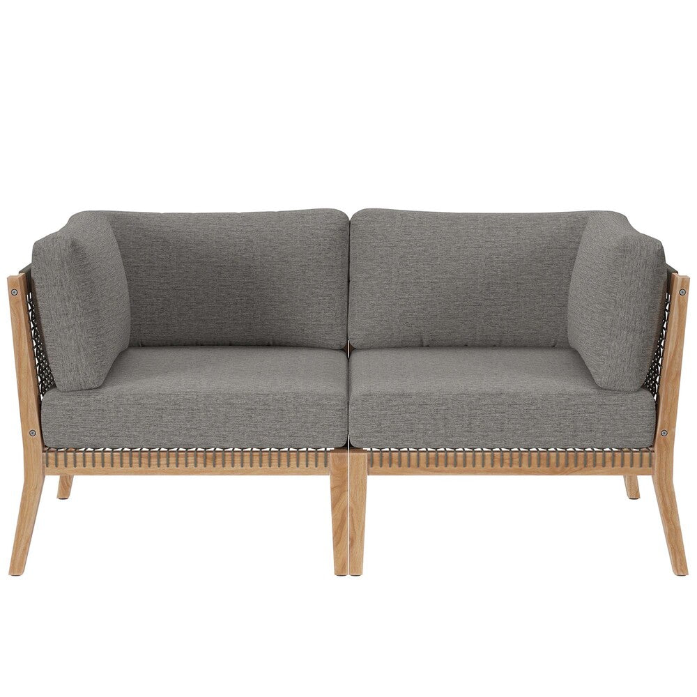 Modway EEI-6119 Clearwater Outdoor Patio Teak Wood Loveseat