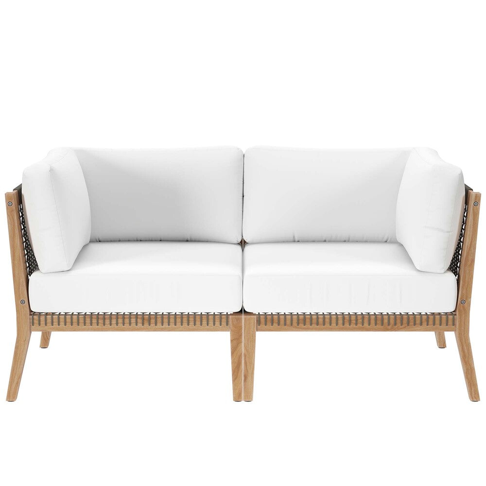 Modway EEI-6119 Clearwater Outdoor Patio Teak Wood Loveseat