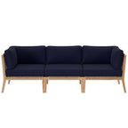 Modway EEI-6120 Clearwater Outdoor Patio Teak Wood Sofa