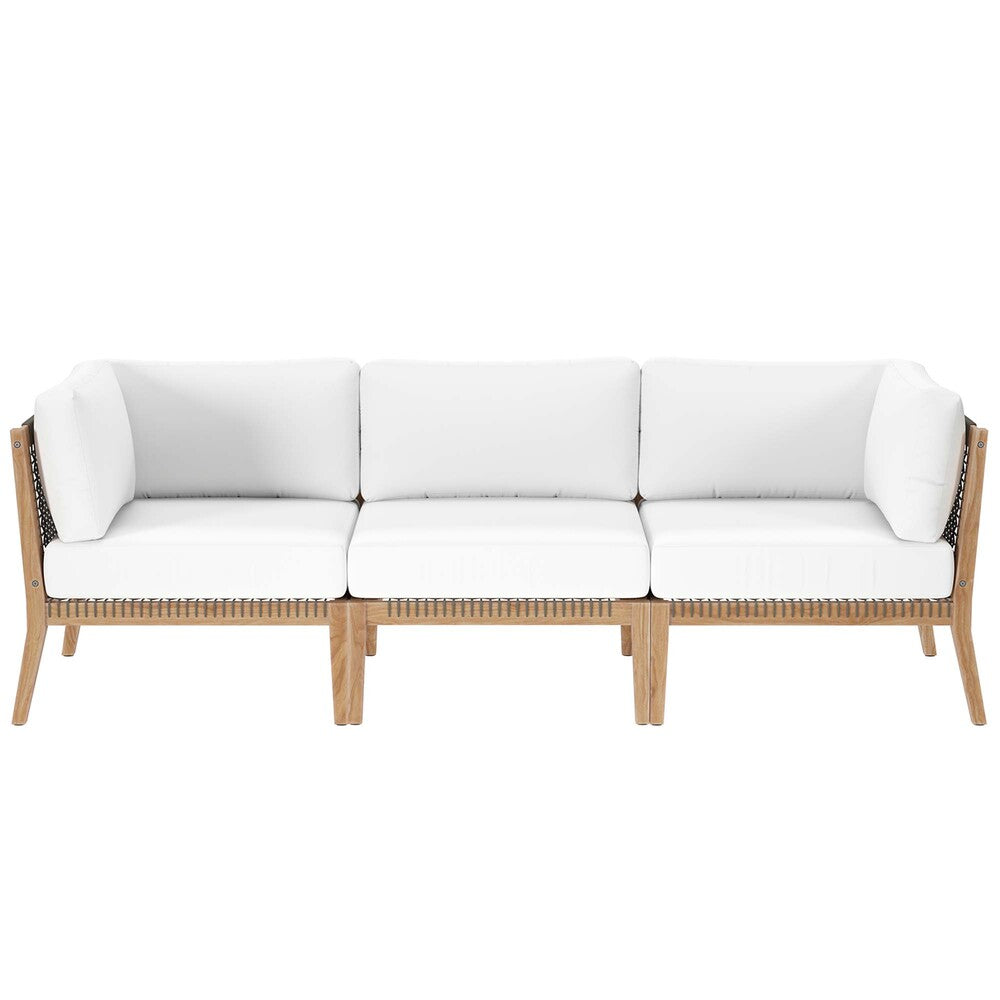 Modway EEI-6120 Clearwater Outdoor Patio Teak Wood Sofa