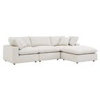 Modway EEI-6363 Commix 4-Piece Down Filled Overstuffed Boucle Fabric Sectional Sofa