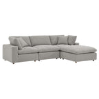 Modway EEI-6363 Commix 4-Piece Down Filled Overstuffed Boucle Fabric Sectional Sofa