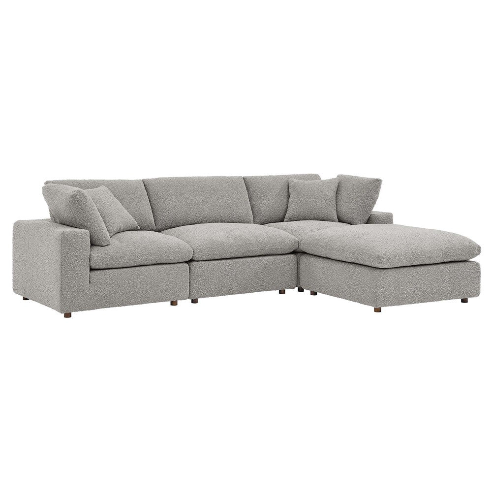 Modway EEI-6363 Commix 4-Piece Down Filled Overstuffed Boucle Fabric Sectional Sofa