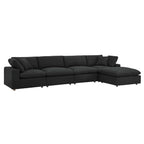 Modway EEI-6365 Commix 5-Piece Down Filled Overstuffed Boucle Fabric Sectional Sofa