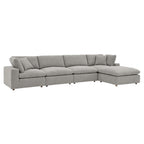 Modway EEI-6365 Commix 5-Piece Down Filled Overstuffed Boucle Fabric Sectional Sofa