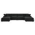 Modway EEI-6366 Commix 6-Piece Down Filled Overstuffed Boucle Sectional Sofa