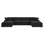 Modway EEI-6366 Commix 6-Piece Down Filled Overstuffed Boucle Sectional Sofa