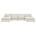 Modway EEI-6366 Commix 6-Piece Down Filled Overstuffed Boucle Sectional Sofa