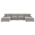 Modway EEI-6366 Commix 6-Piece Down Filled Overstuffed Boucle Sectional Sofa