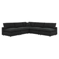 Modway EEI-6367 Commix 5-Piece Down Filled Overstuffed Boucle Fabric Sectional Sofa