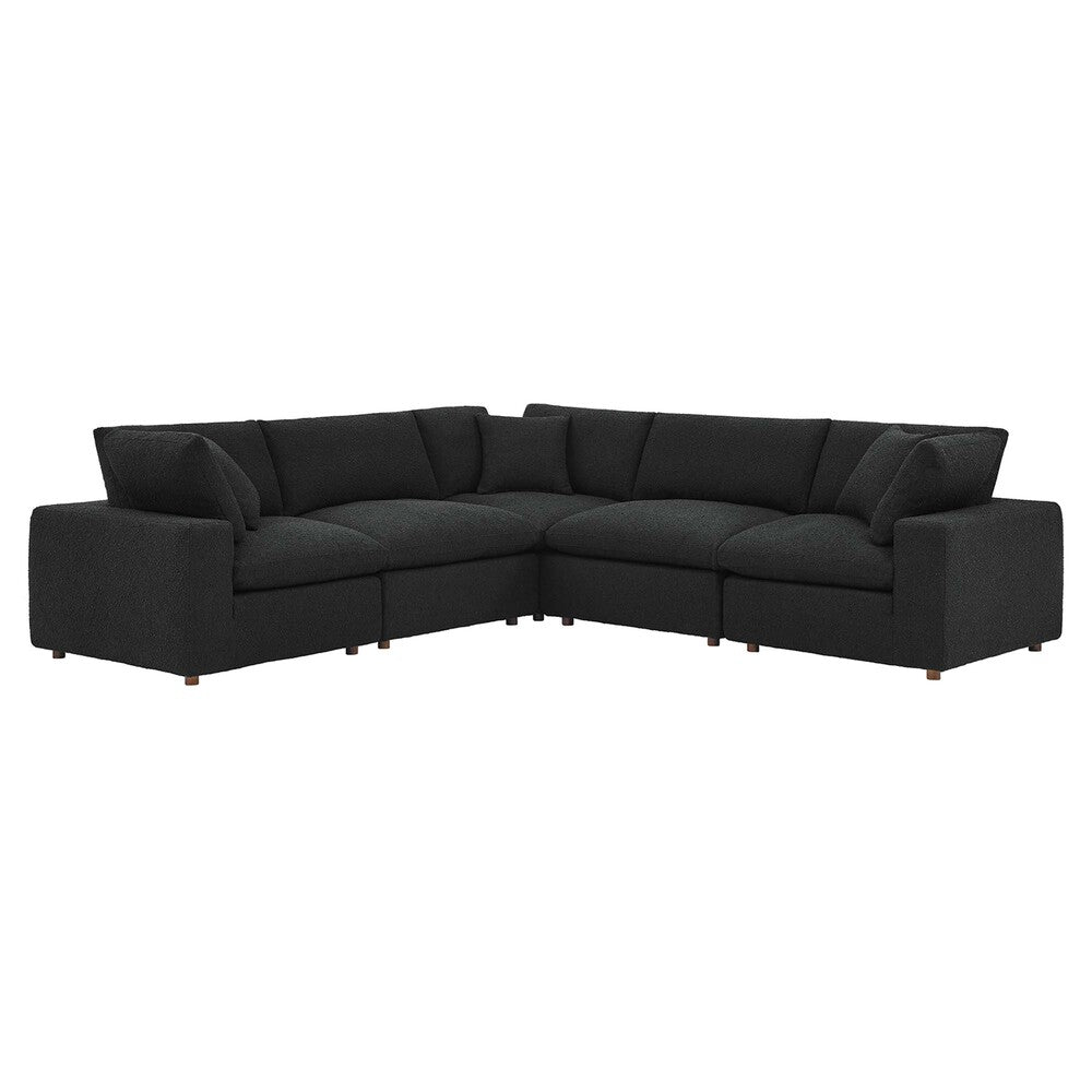 Modway EEI-6368 Commix 5-Piece Down Filled Overstuffed Boucle Sectional Sofa