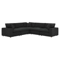 Modway EEI-6368 Commix 5-Piece Down Filled Overstuffed Boucle Sectional Sofa