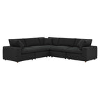 Modway EEI-6368 Commix 5-Piece Down Filled Overstuffed Boucle Sectional Sofa