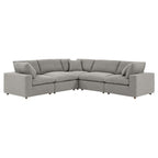 Modway EEI-6368 Commix 5-Piece Down Filled Overstuffed Boucle Sectional Sofa
