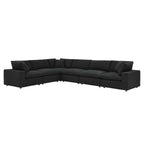Modway EEI-6369 Commix 6-Piece Down Filled Overstuffed Boucle Fabric Sectional Sofa