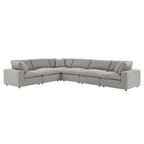 Modway EEI-6369 Commix 6-Piece Down Filled Overstuffed Boucle Fabric Sectional Sofa