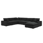 Modway EEI-6370 Commix 7-Piece Down Filled Overstuffed Boucle Sectional Sofa