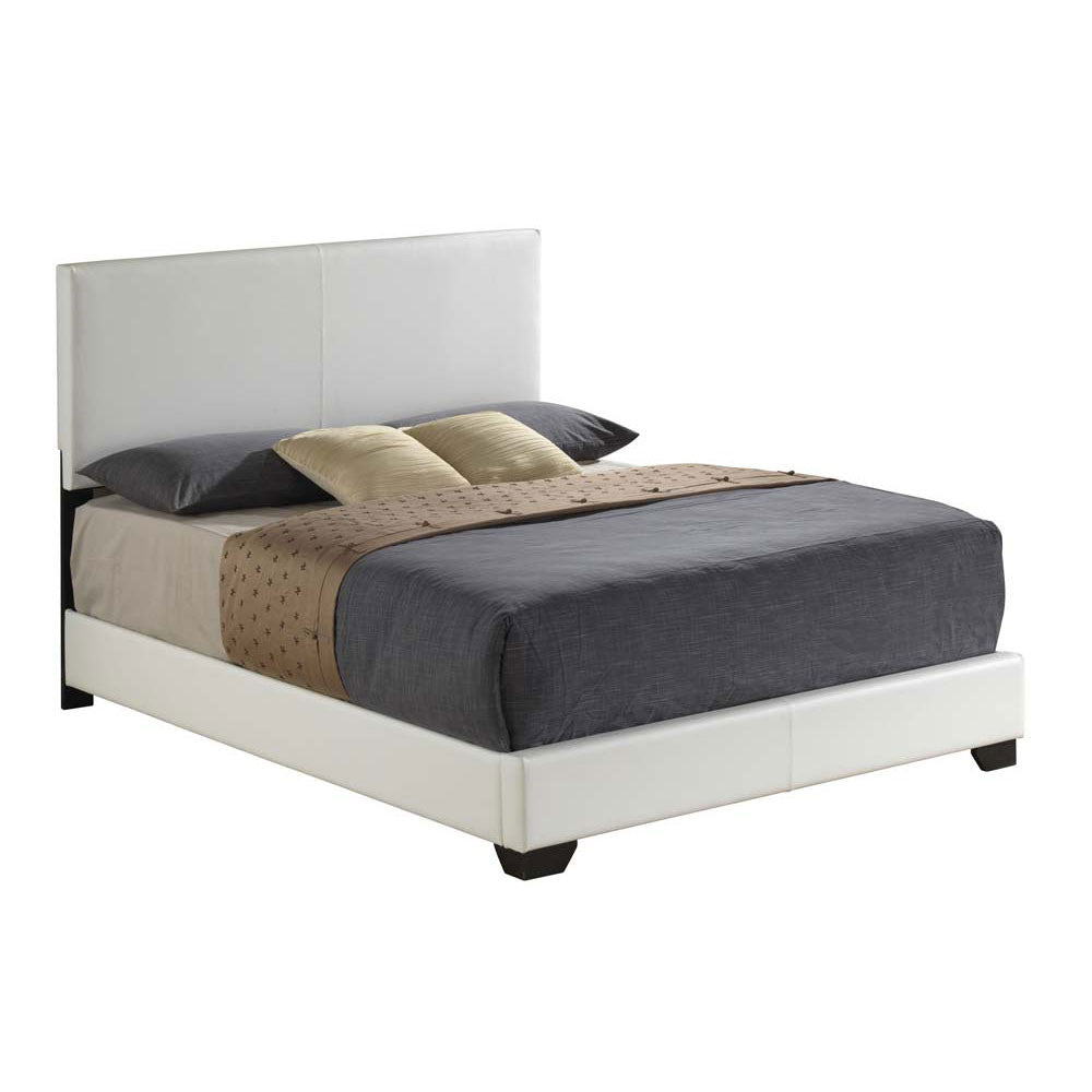 ACME 14390Q Ireland III Queen Bed (Panel), White PU (1Set/2Ctn)