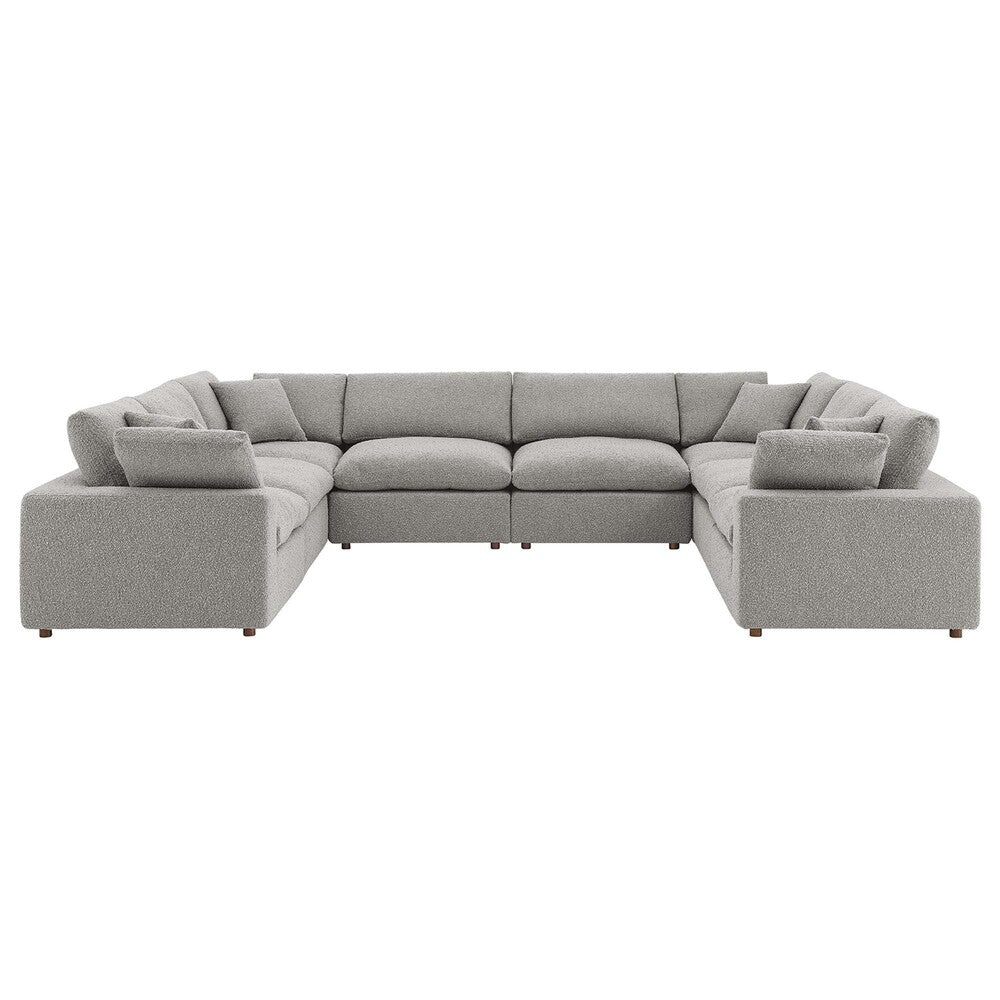 Modway EEI-6371 Commix 8-Piece Down Filled Overstuffed Boucle Fabric Sectional Sofa