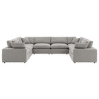 Modway EEI-6371 Commix 8-Piece Down Filled Overstuffed Boucle Fabric Sectional Sofa