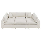 Modway EEI-6372 Commix 6-Piece Down Filled Overstuffed Boucle Fabric Sectional Sofa
