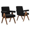 Modway EEI-6506 Lyra Boucle Fabric Dining Room Chair Set of 2