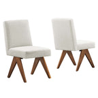 Modway EEI-6508 Lyra Boucle Fabric Dining Room Side Chair Set of 2