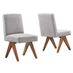 Modway EEI-6508 Lyra Boucle Fabric Dining Room Side Chair Set of 2