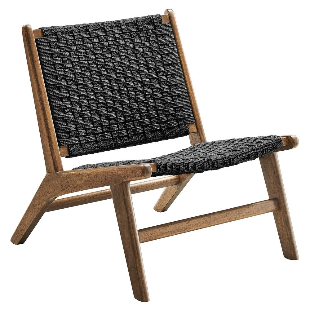 Modway EEI-6543 Saoirse Woven Rope Wood Accent Lounge Chair