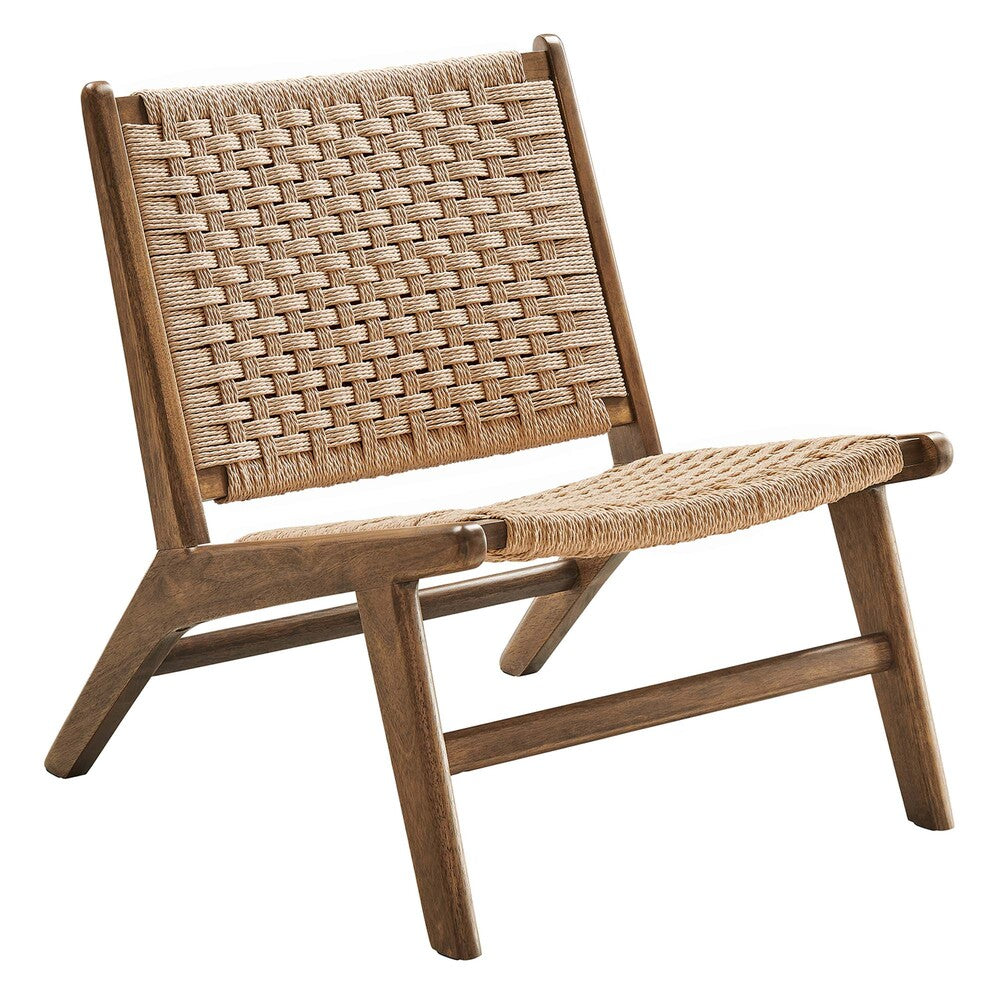 Modway EEI-6543 Saoirse Woven Rope Wood Accent Lounge Chair