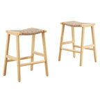 Modway EEI-6548 Saoirse Woven Rope Wood Counter Stool Set of 2